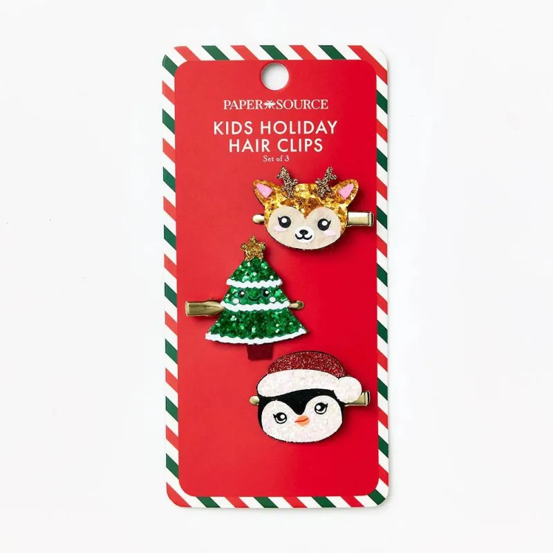 Holiday Hair Clips, Set of 3 sold by Paper Source