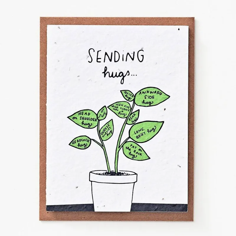 Sending Hugs Plantable Card sold by Paper Source
