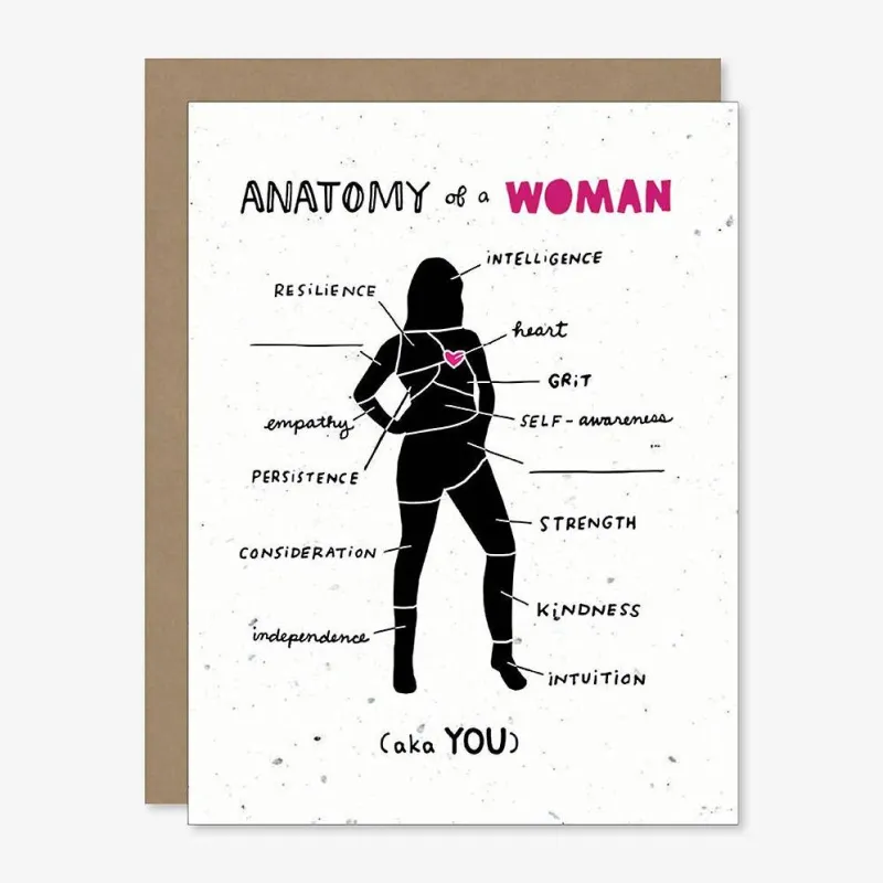 Anatomy Of A Woman Greeting Card sold by Paper Source