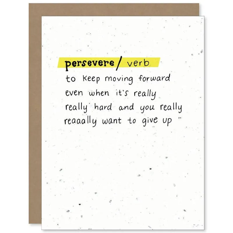 Persevere Definition Card sold by Paper Source