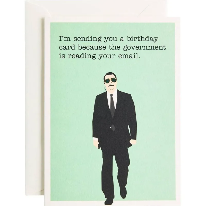 Government Agent Birthday Card sold by Paper Source