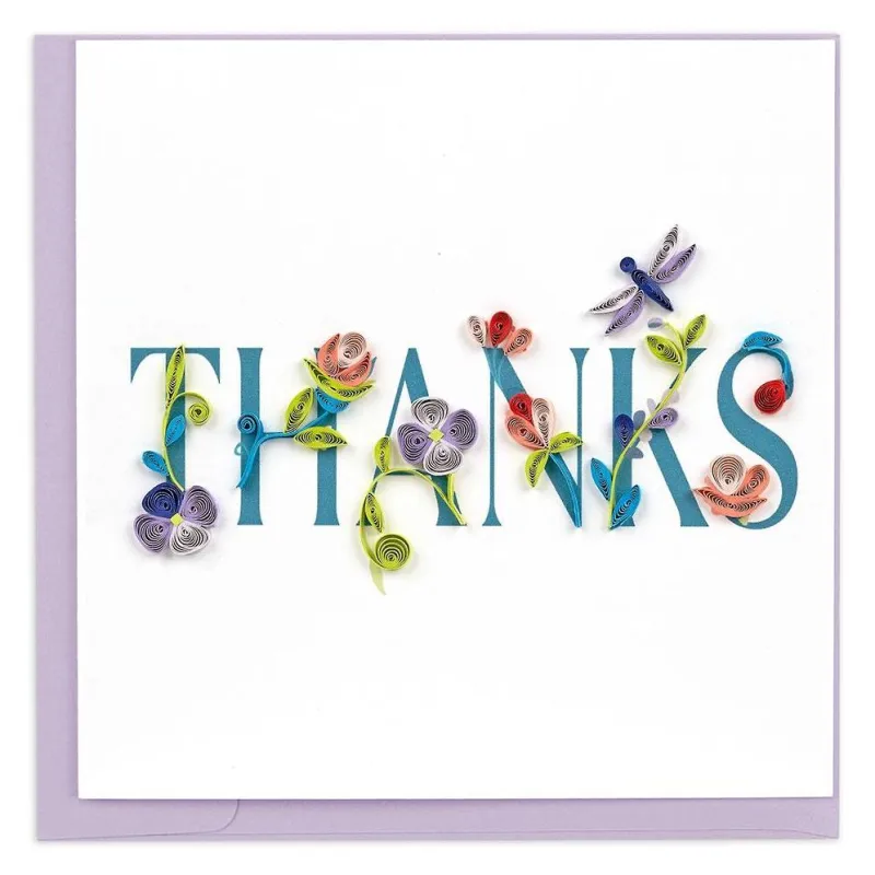 Quilled Garden Thanks Greeting Card sold by Paper Source