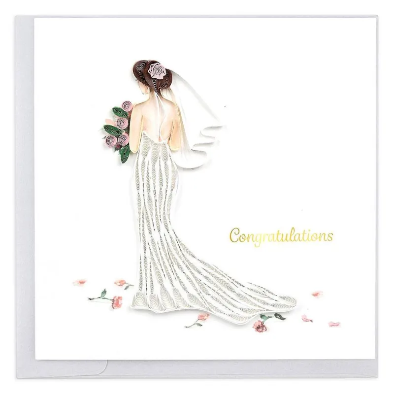 Quilled Bride-to-Be Greeting Card sold by Paper Source