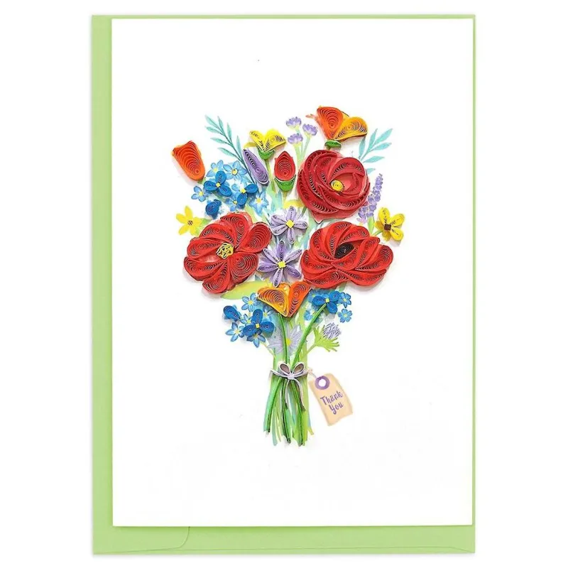 Quilling Bouquet Thank You Card sold by Paper Source