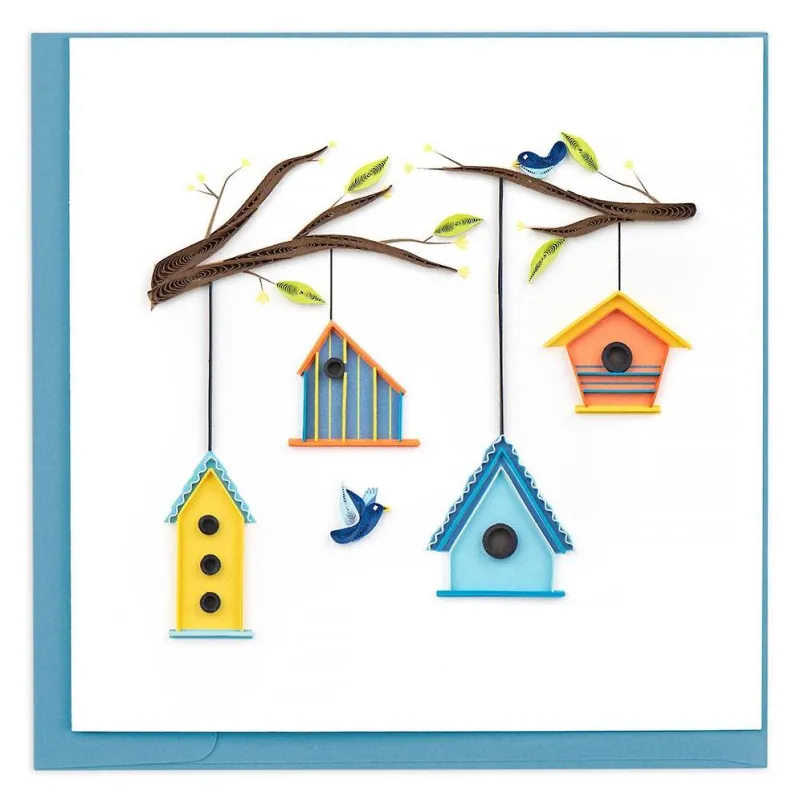 Quilling Birdhouse Tree Greeting Card sold by Paper Source