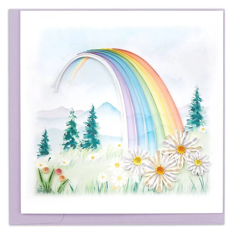 Quilling Rainbow Greeting Card sold by Paper Source