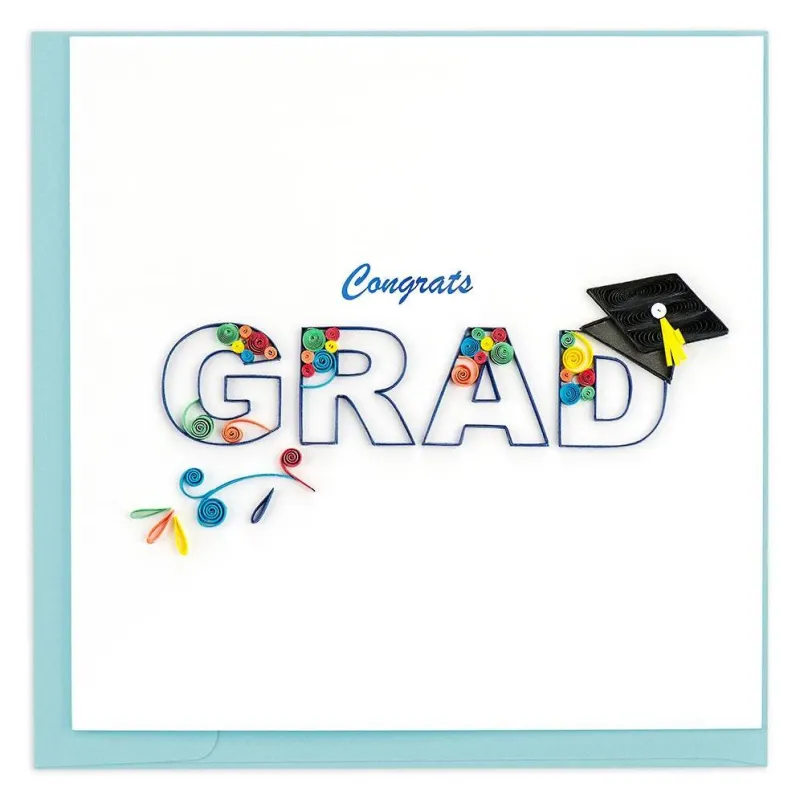 Quilling Swirl Congrats Graduation Card sold by Paper Source