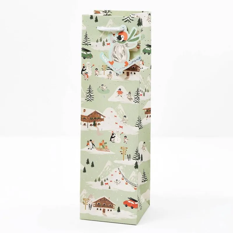WINE Rifle Penguin Village Gift Bag sold by Paper Source
