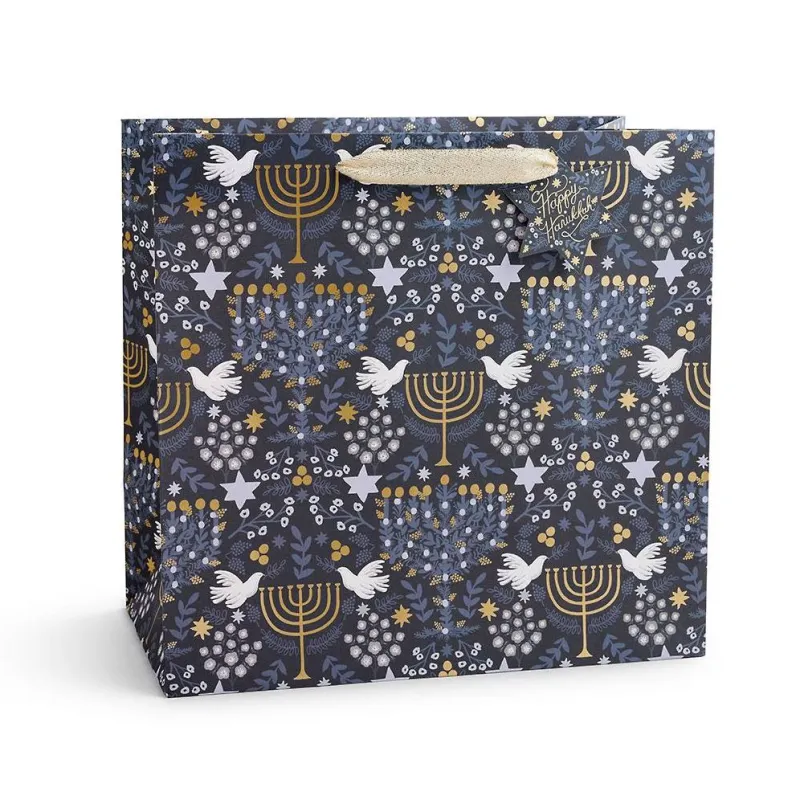 Rifle Paper Co. Hanukkah Floral Large Gift Bag sold by Paper Source