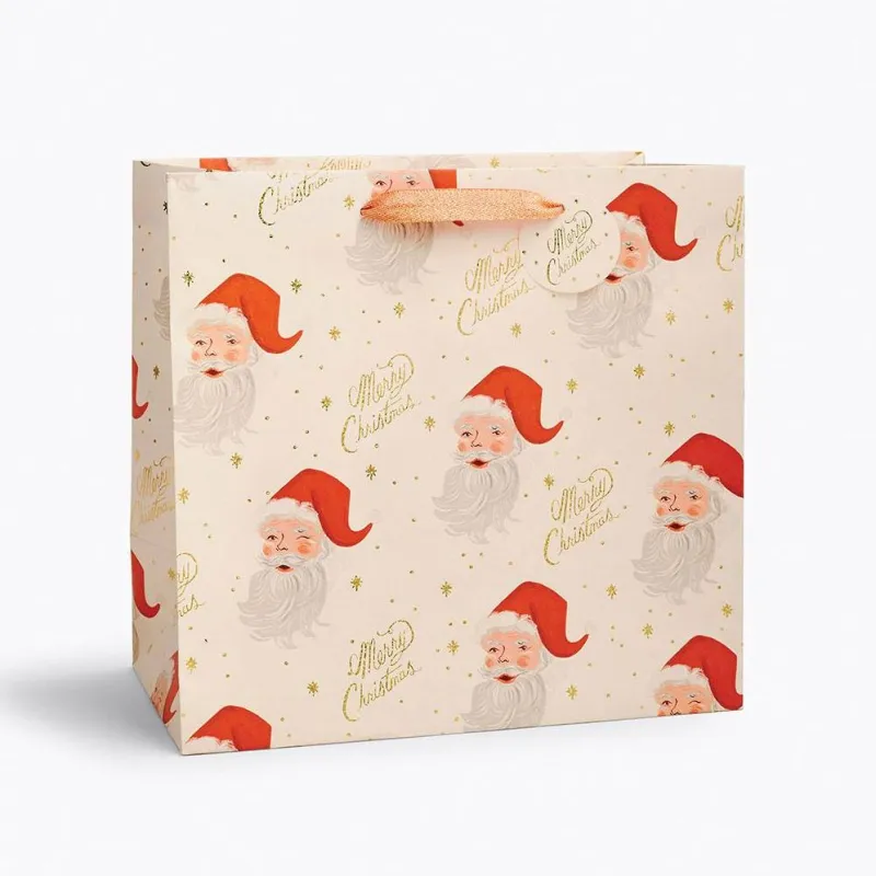 Rifle Paper Co. Santa Large Gift Bag sold by Paper Source