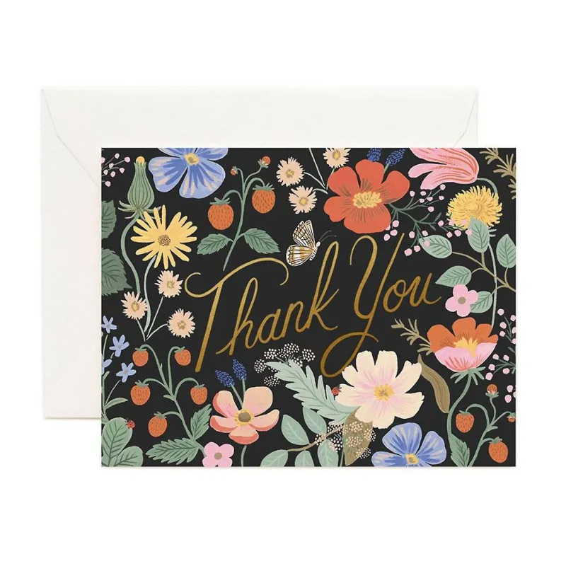 Strawberry Fields Thank You Card sold by Paper Source