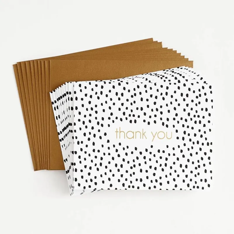 Vanilla Bean Flurry Thank You Card Set sold by Paper Source