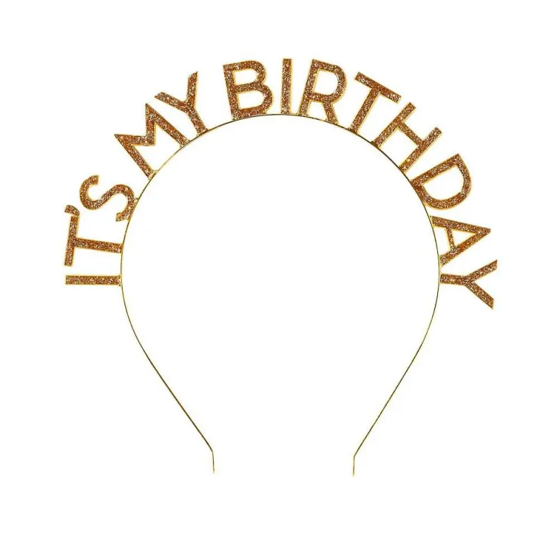 Gold It's My Birthday Headband made by Paper Source