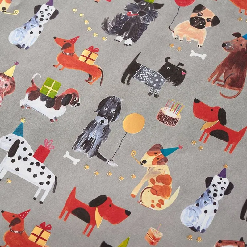Party Dogs Flat Wrap sold by Paper Source