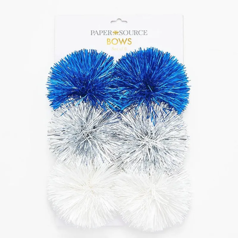 Hanukkah Bows 4.5" S/6 sold by Paper Source