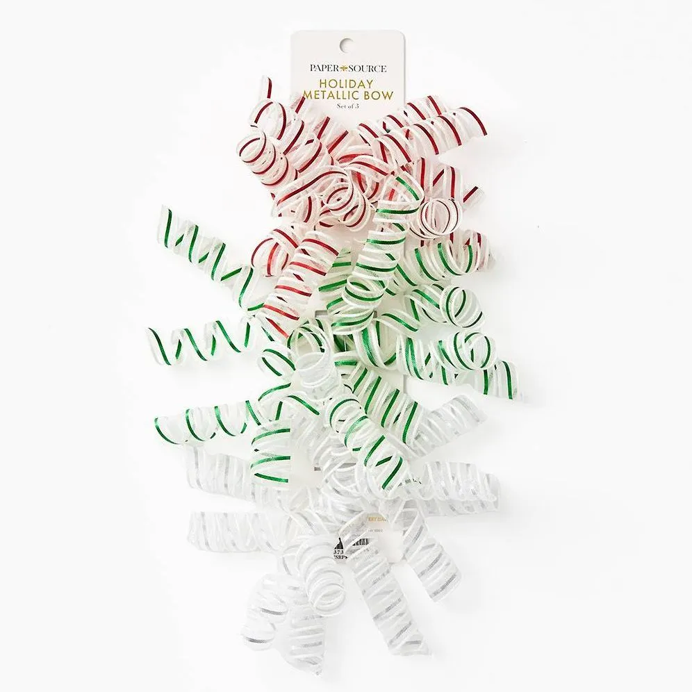 Holiday Metallic Bow S/3 sold by Paper Source