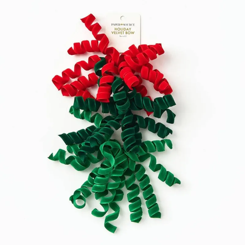 Holiday Velvet Bow S/3 sold by Paper Source