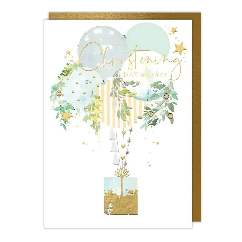 Balloons Christening Card sold by Paper Source