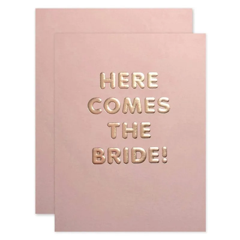 Here Comes The Bride Wedding Card sold by Paper Source