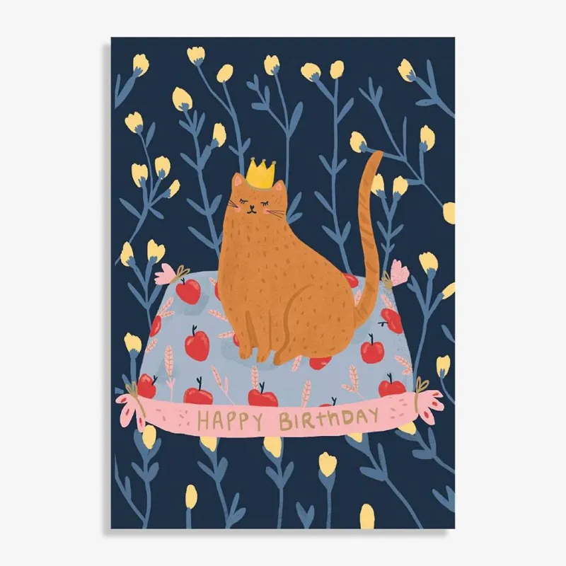 Regal Cat Birthday Card sold by Paper Source