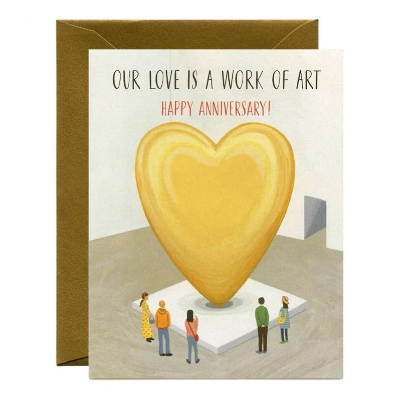 Love Is A Work Of Art Anniversary Card sold by Paper Source