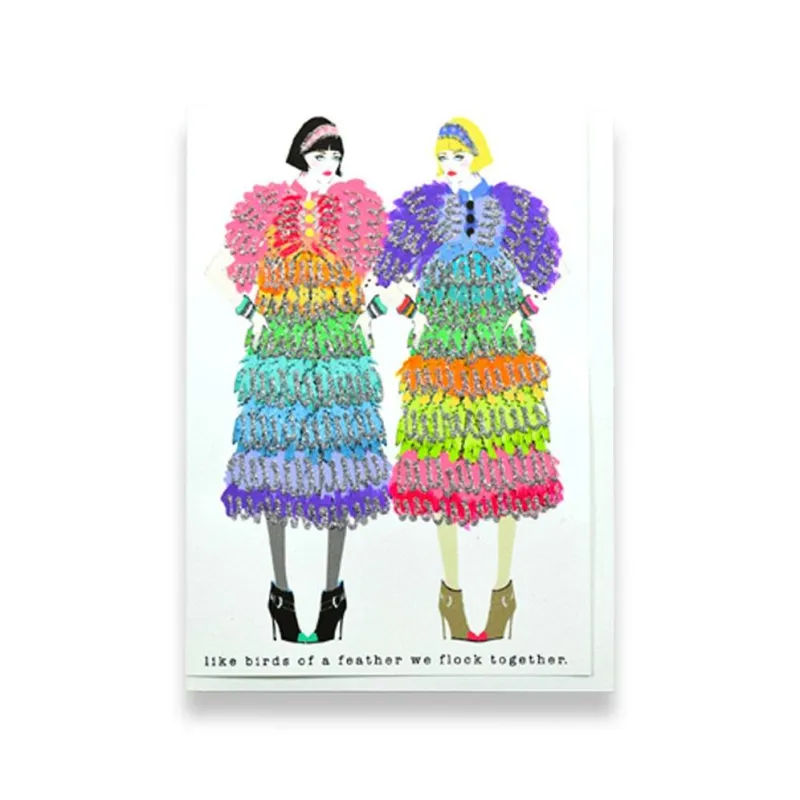 Glitter We Flock Together Greeting Card sold by Paper Source