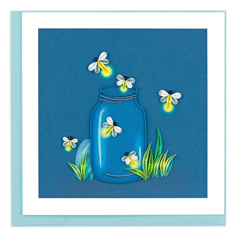 Quilling Fireflies Greeting Card sold by Paper Source