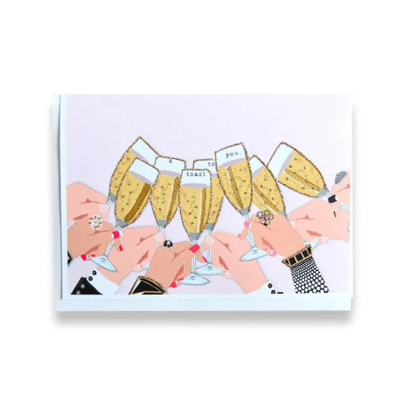 Glitter Toast Congratulations Card made by Paper Source