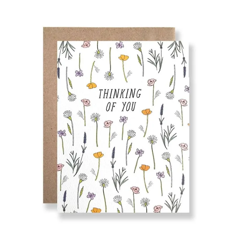 Wildflowers Thinking of You Card sold by Paper Source