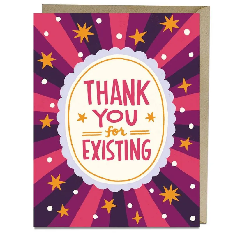 Thank You For Existing Greeting Card sold by Paper Source