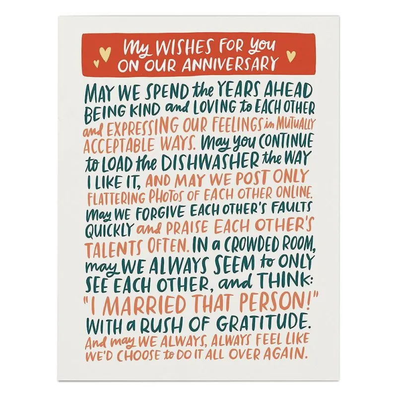 Wishes for You Anniversary Card sold by Paper Source