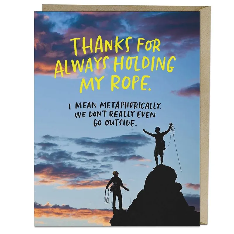 Holding My Rope Greeting Card sold by Paper Source
