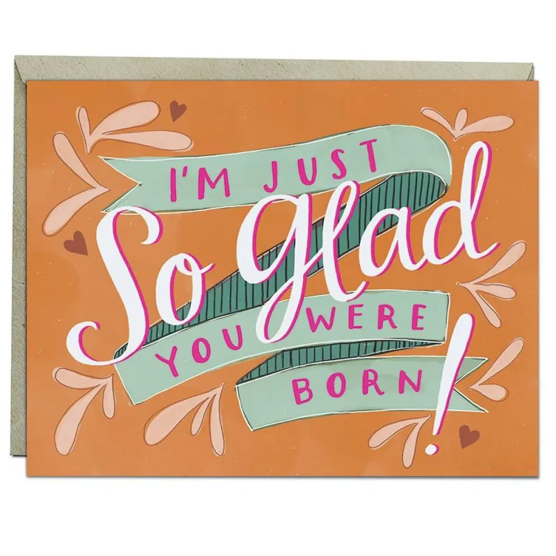 So Glad Birthday Card sold by Paper Source