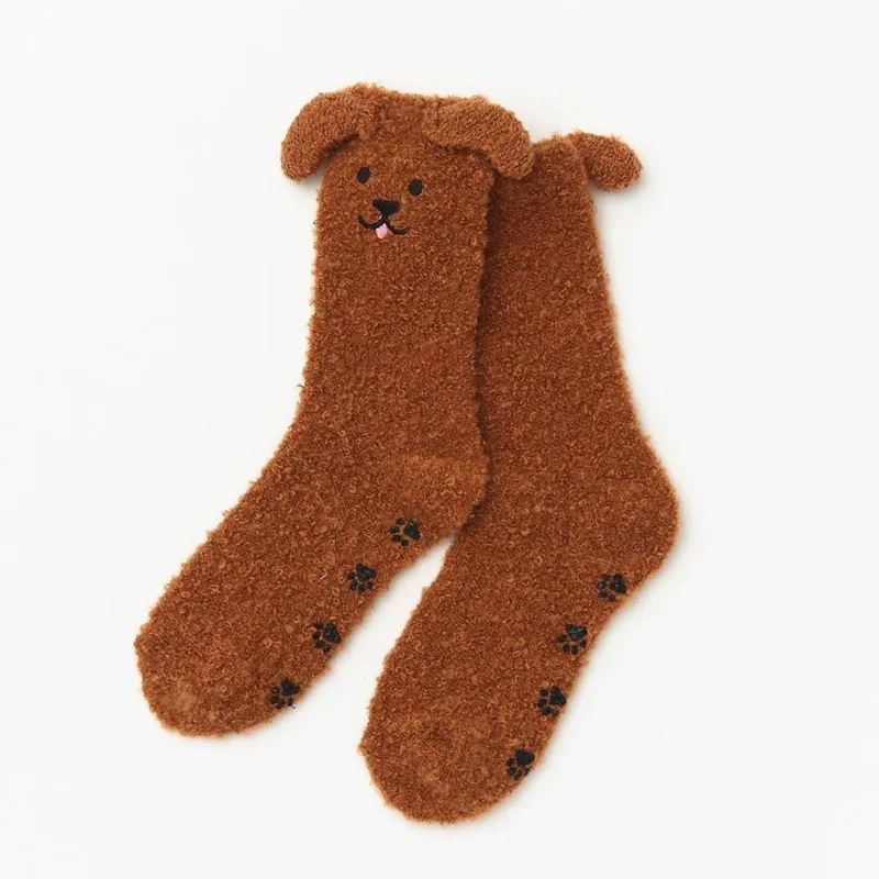 Dog Fuzzy Crew Socks made by Paper Source