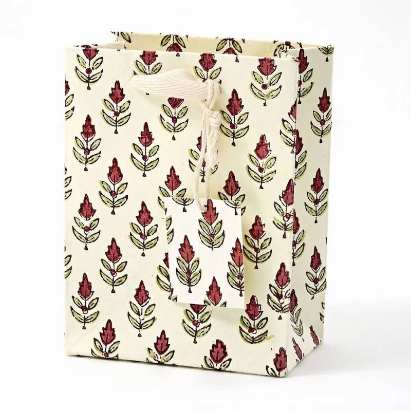 SM Buti Scarlet Block Printed Gift Bag sold by Paper Source
