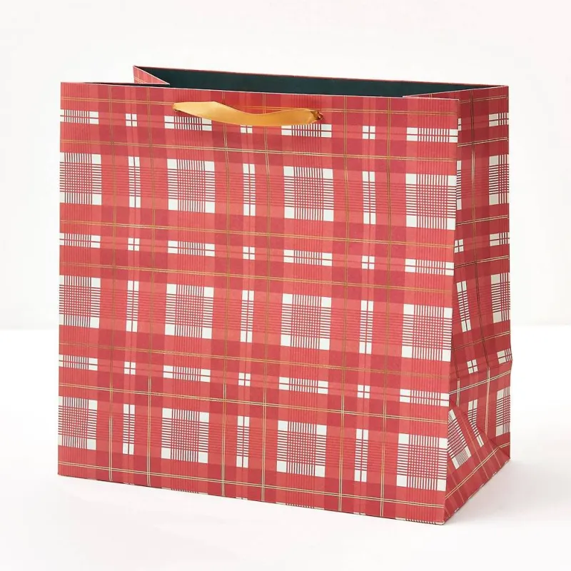 Red & Green Large Plaid Gift Bag sold by Paper Source