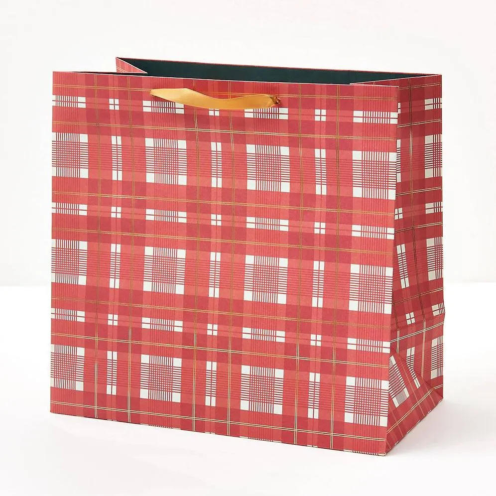 Red & Green Large Plaid Gift Bag sold by Paper Source