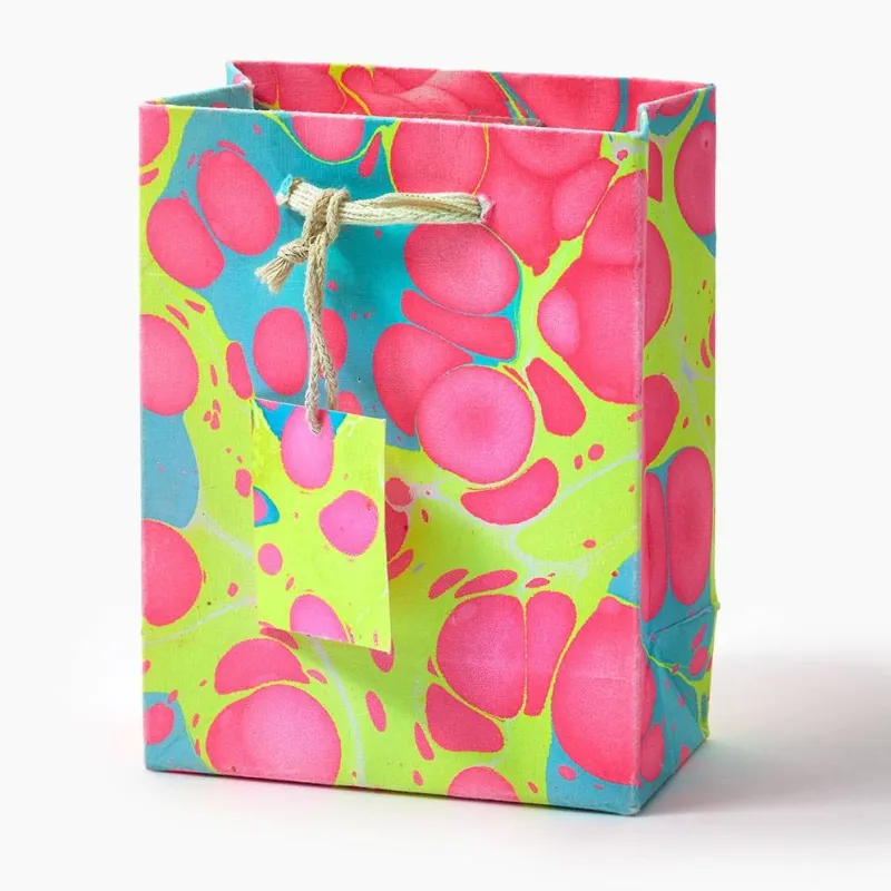 Neon Stone Small Marbled Gift Bag sold by Paper Source