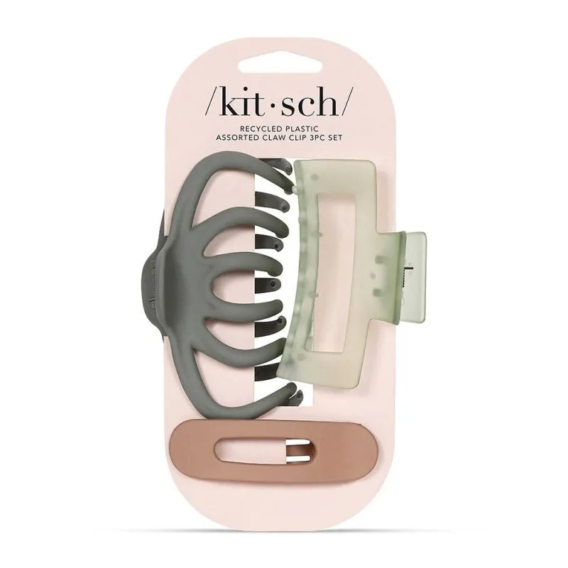 Kitsch Eucalyptus Neutral Hair Clips made by Paper Source