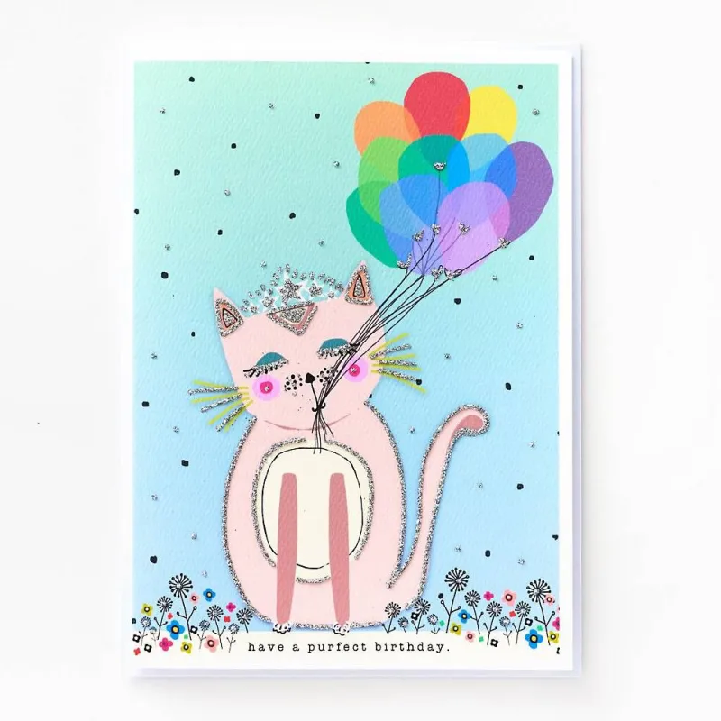 Specialty Glitter Purrfect Birthday Card sold by Paper Source