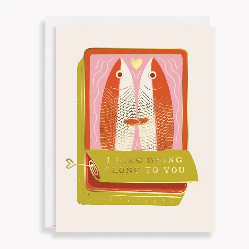 Close to You Sardines Valentine's Day Card sold by Paper Source