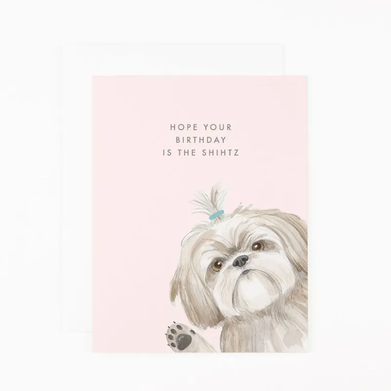 Birthday Shihtz Birthday Card sold by Paper Source