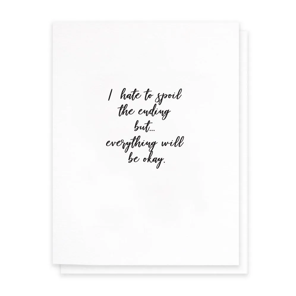Spoil the Ending Encouragement Card sold by Paper Source