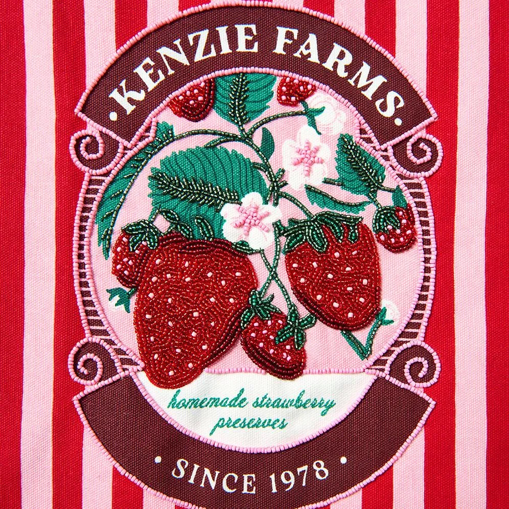 Strawberry Farm Beaded Tote sold by Paper Source product image thumbnail 3