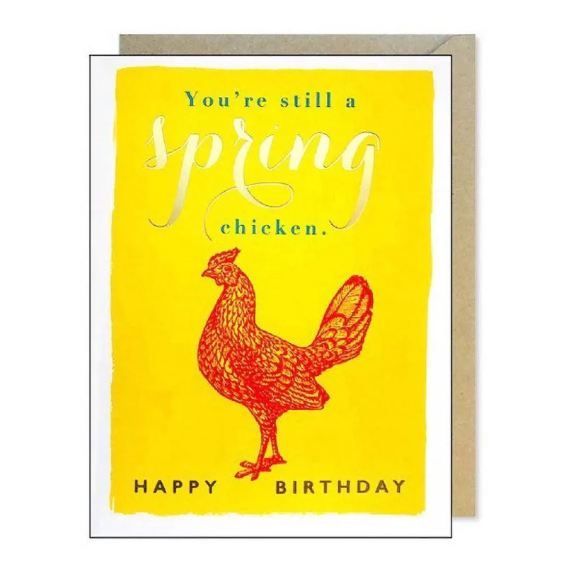 Spring Chicken Birthday Card sold by Paper Source