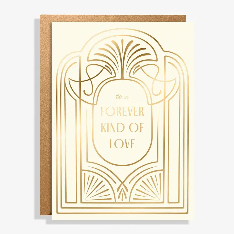 Forever Love Deco Design Wedding Card sold by Paper Source