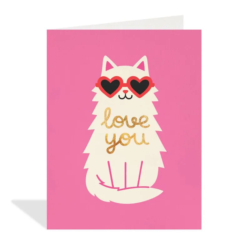 Cat Sunnies Love Card sold by Paper Source