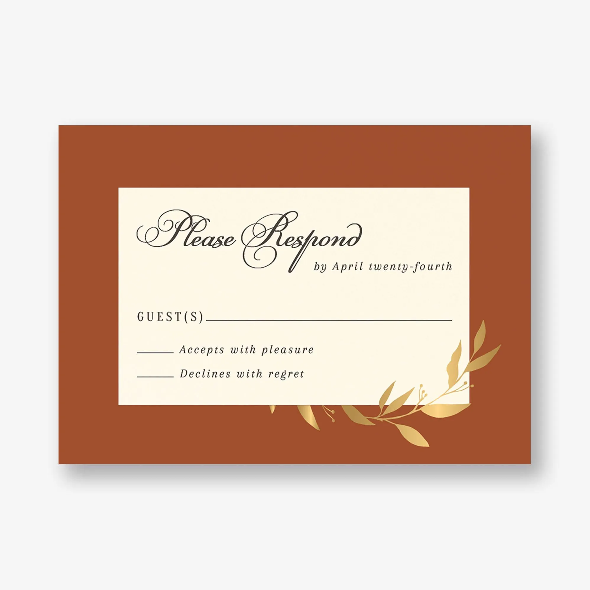 Wrapped Vines Foil Response Card sold by Paper Source product image thumbnail 3