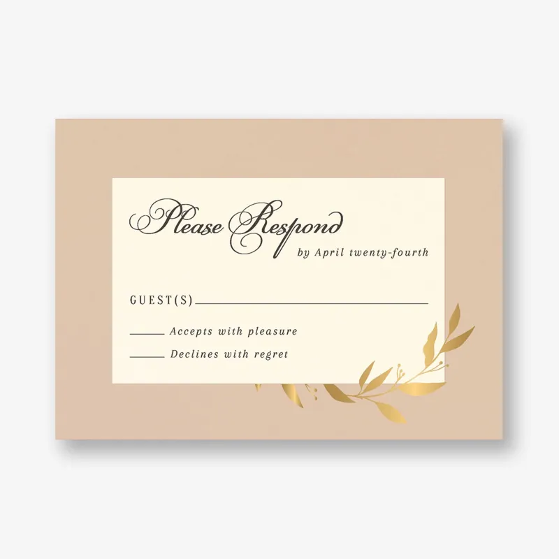 Wrapped Vines Foil Response Card sold by Paper Source