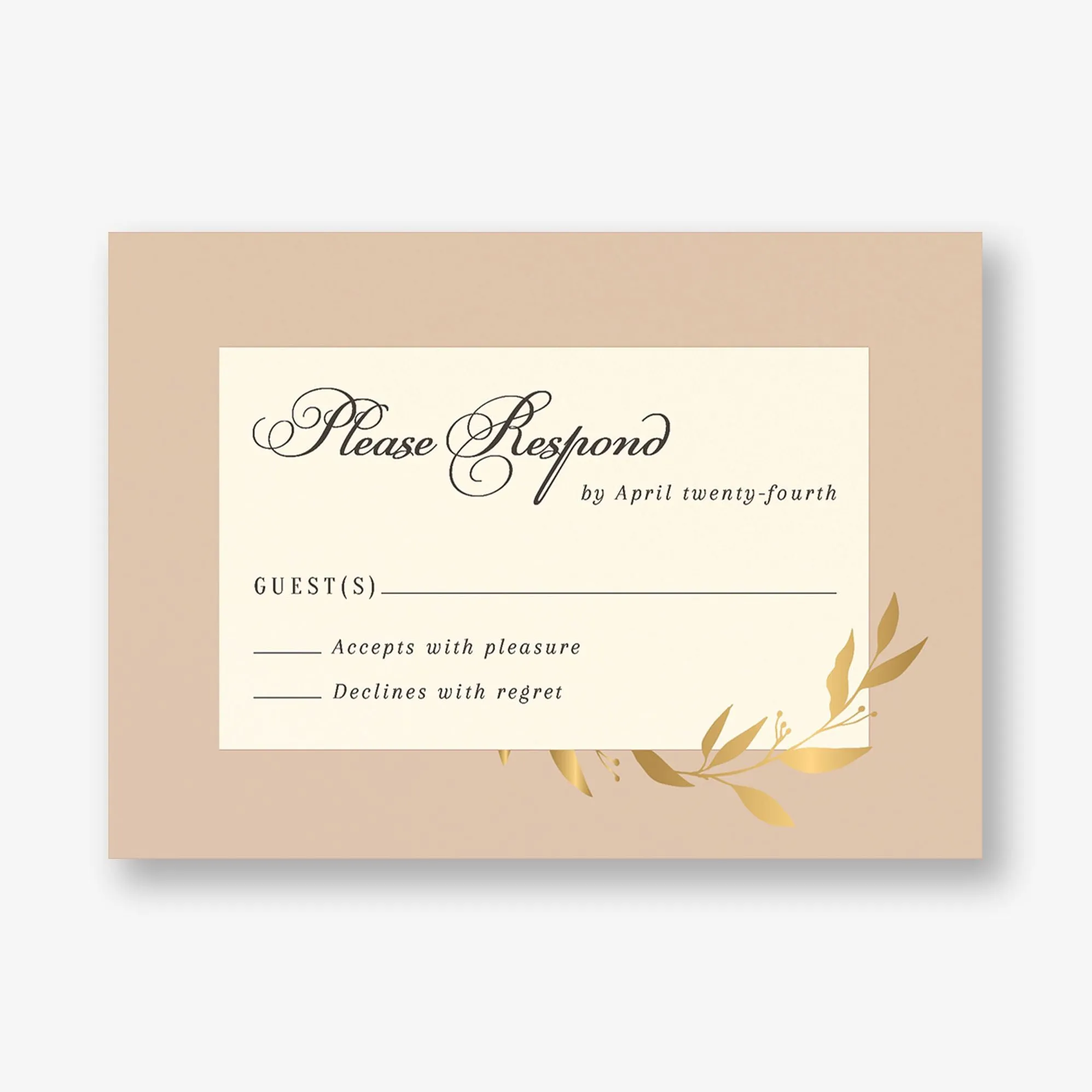 Wrapped Vines Foil Response Card sold by Paper Source